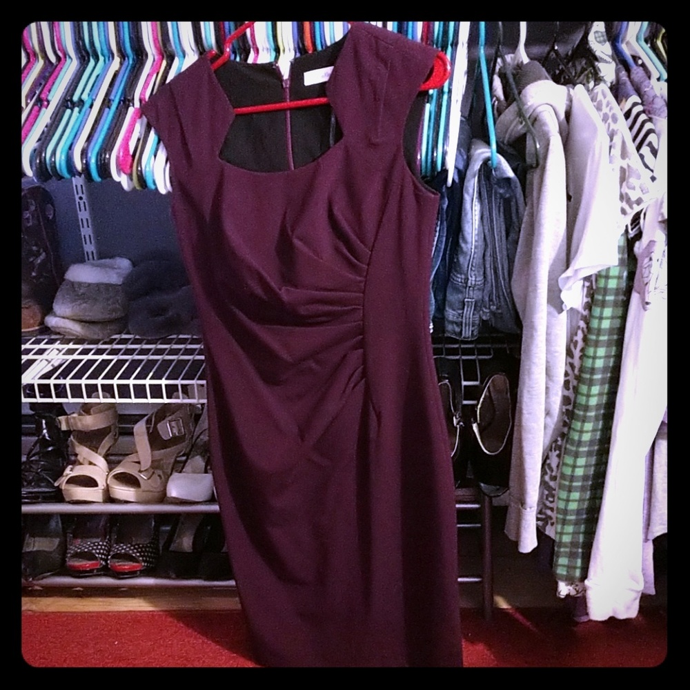 Purple dress with front details